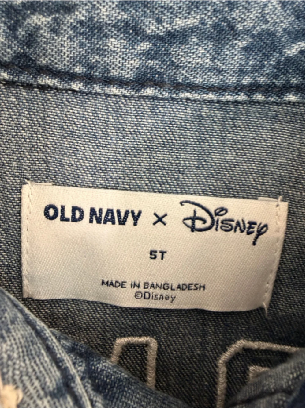 NWT Old Navy x Disney Mickey Mouse Denim Shirt - Size 5T